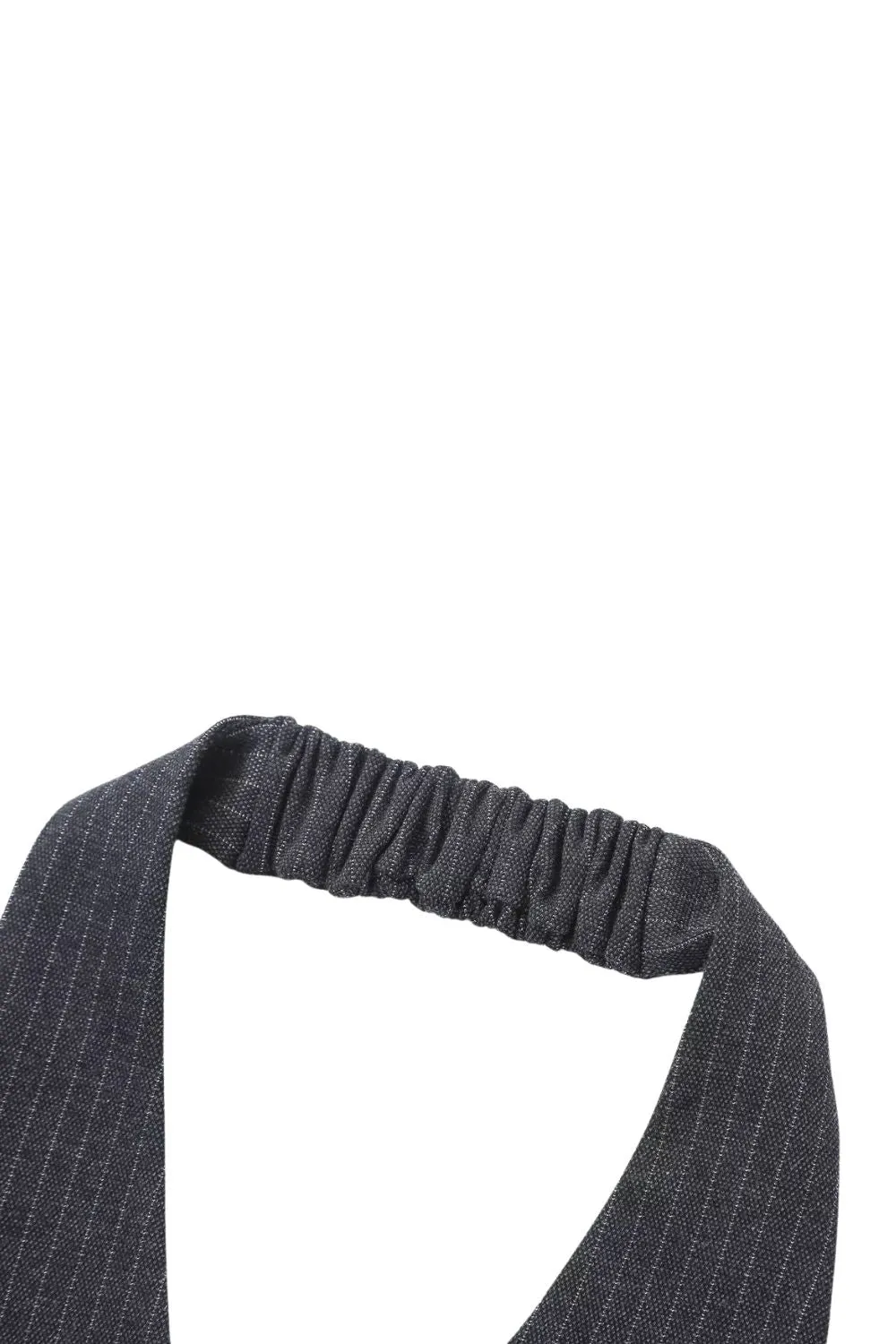 'Caroline' Striped Pleated Waist Vest Dress