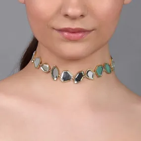 Celeste Playful Mirror Choker necklace