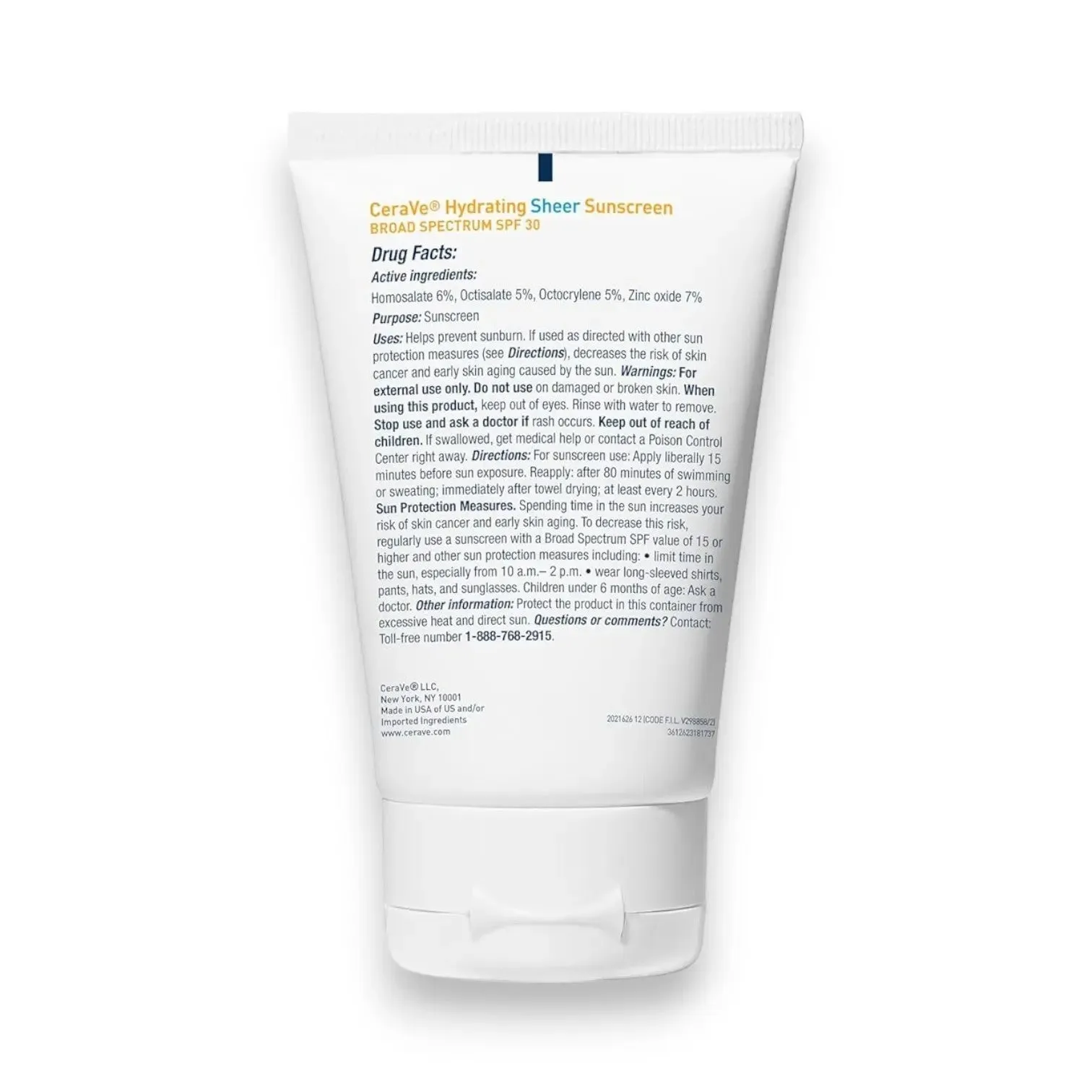 CeraVe Hydrating Sheer Sunscreen SPF30 Broad Spectrum 89ml