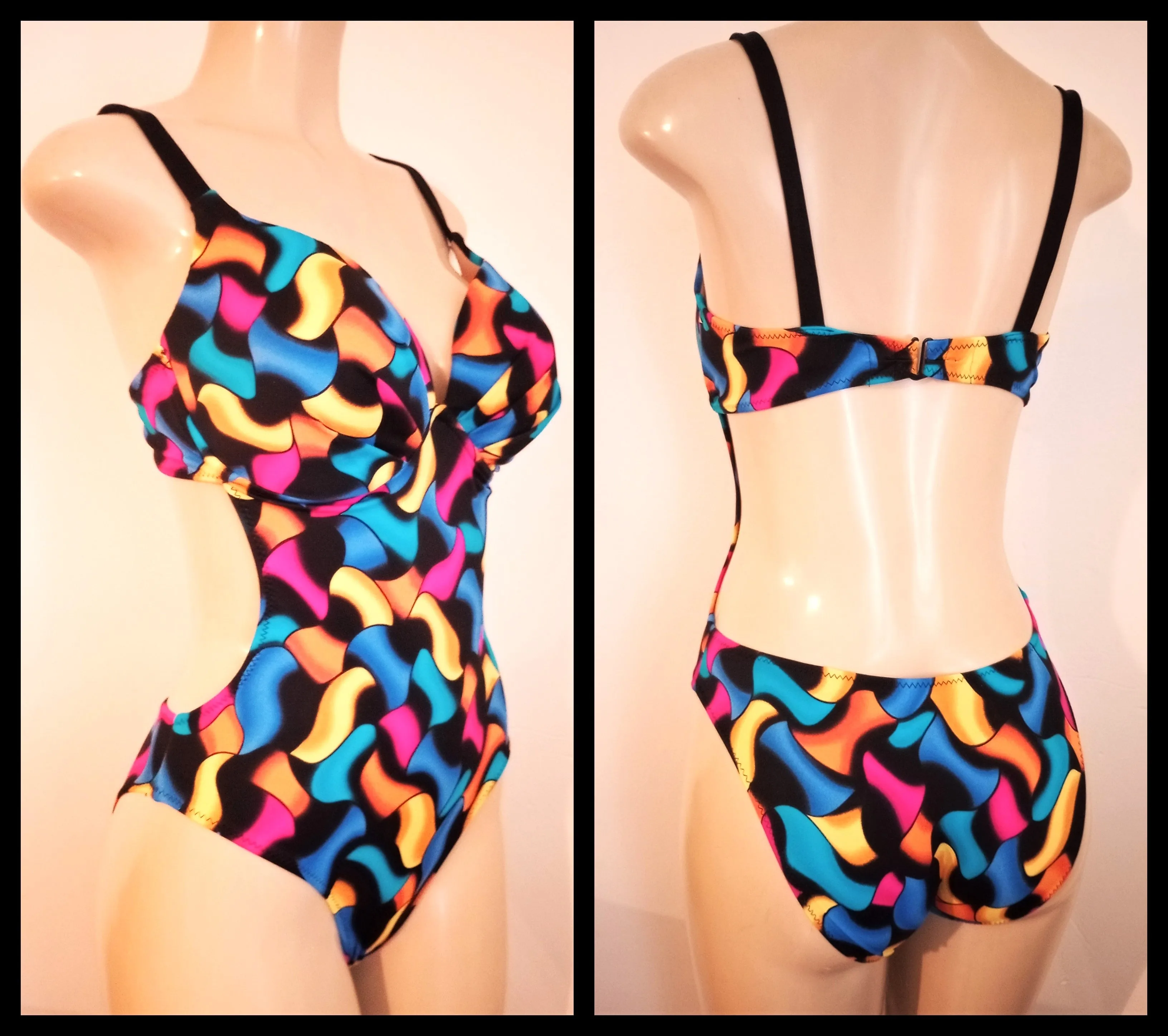 Cutaway Underwire Monokini Push Up One Piece Swimsuit