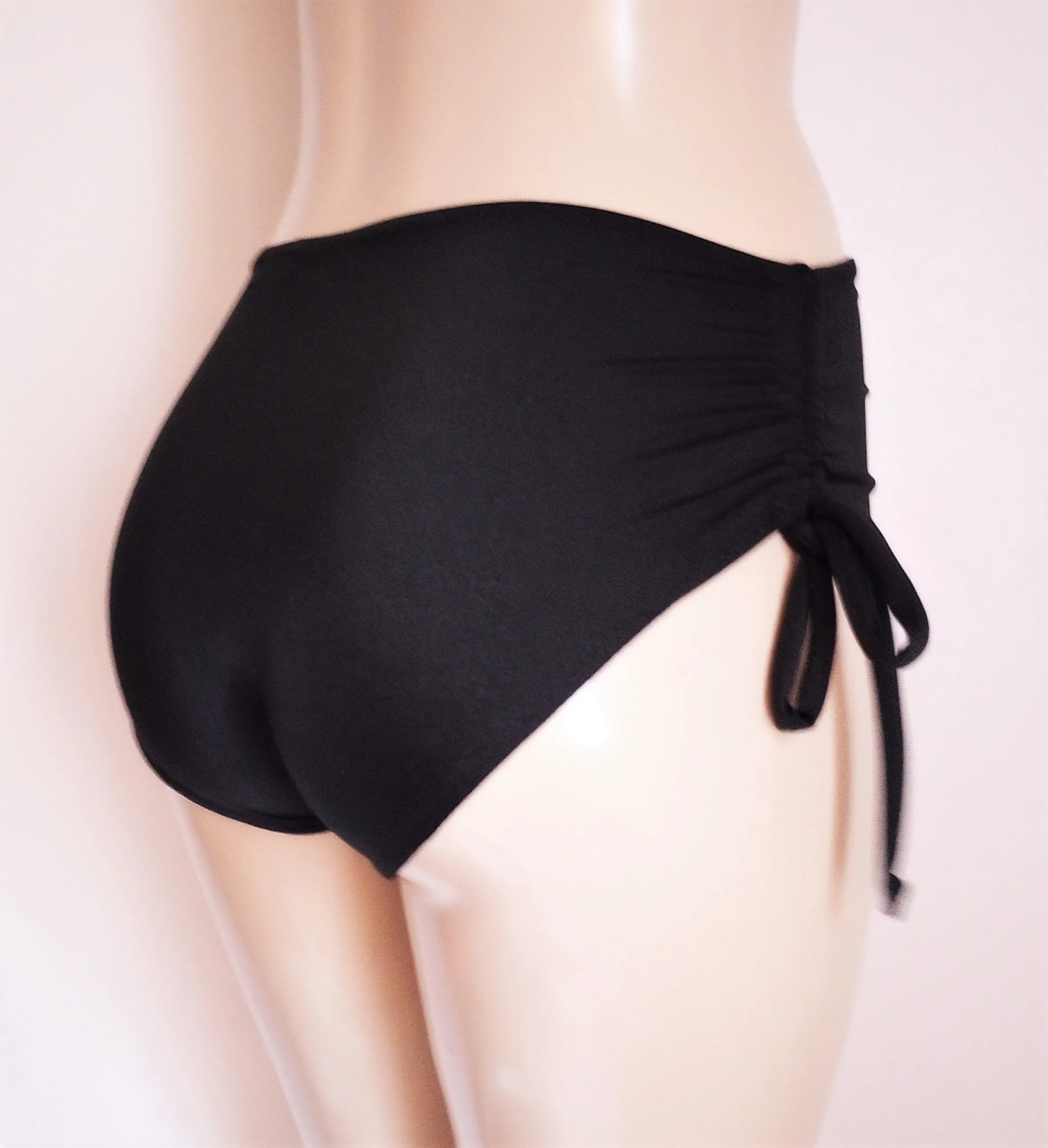 Drawstring Bikini Bottom With Adjustable Side Strings