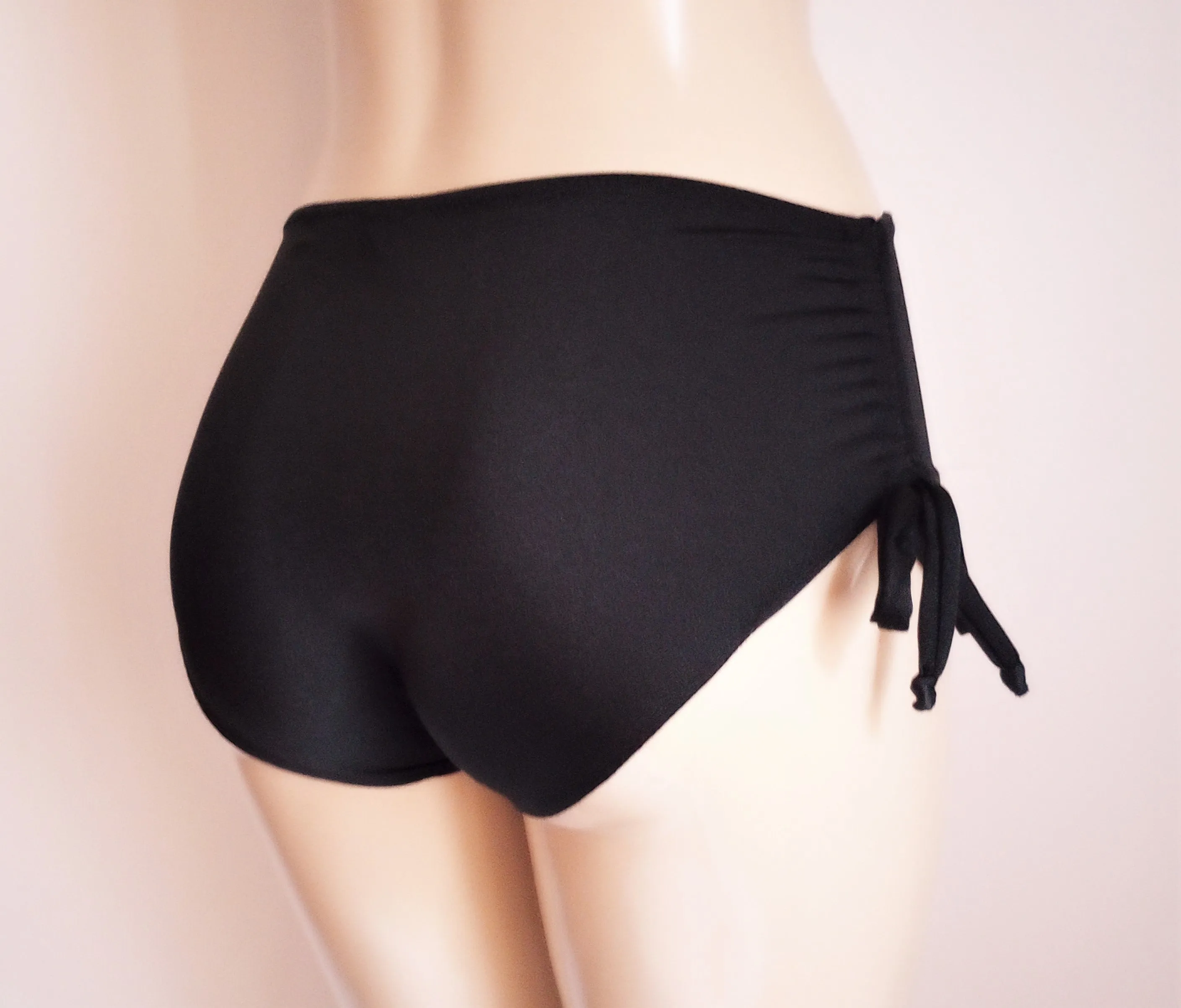 Drawstring Bikini Bottom With Adjustable Side Strings