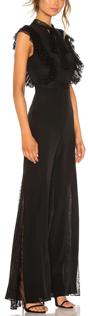 'Gislane' Tie Neck Jumpsuit