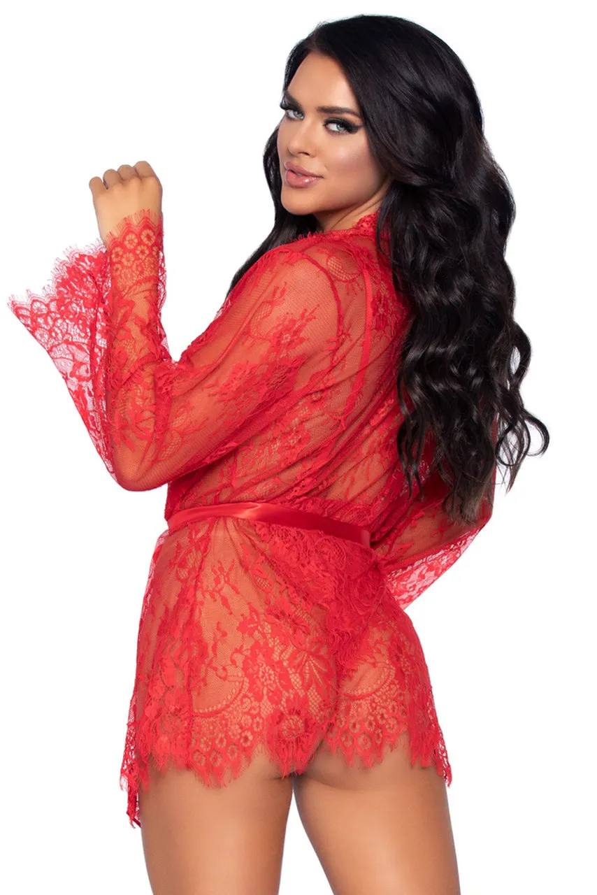 Lace Teddy and Robe Set