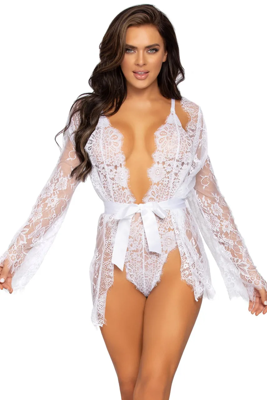 Lace Teddy and Robe Set