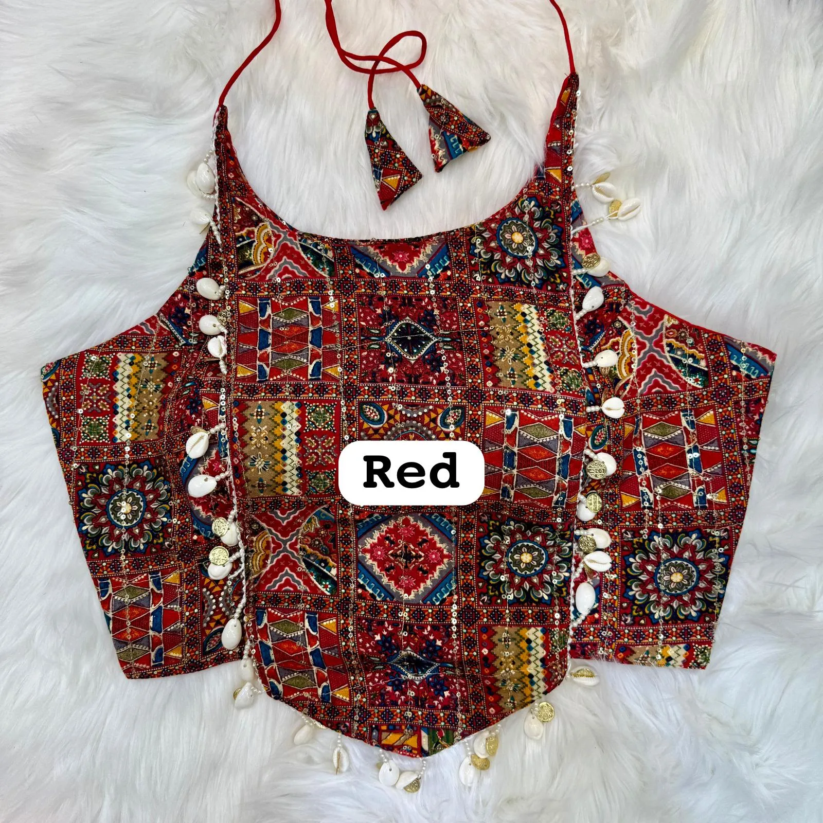 Navratri Traditional Garba Spl. Halter Neck Blouse For Women's