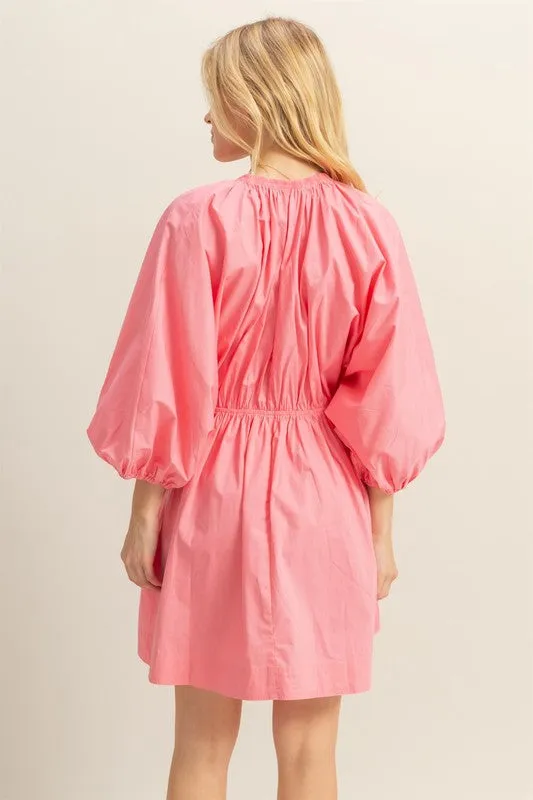 Poppy Dress in Coral