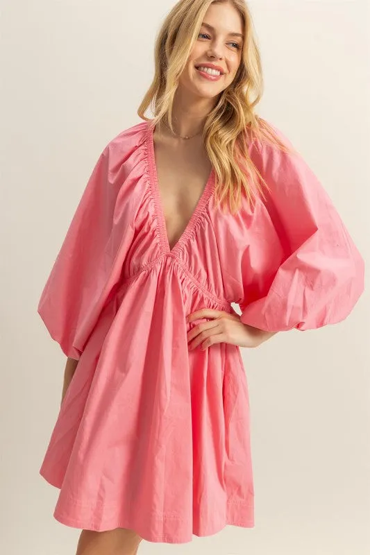Poppy Dress in Coral