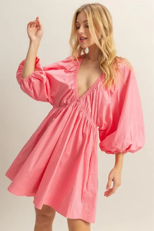 Poppy Dress in Coral
